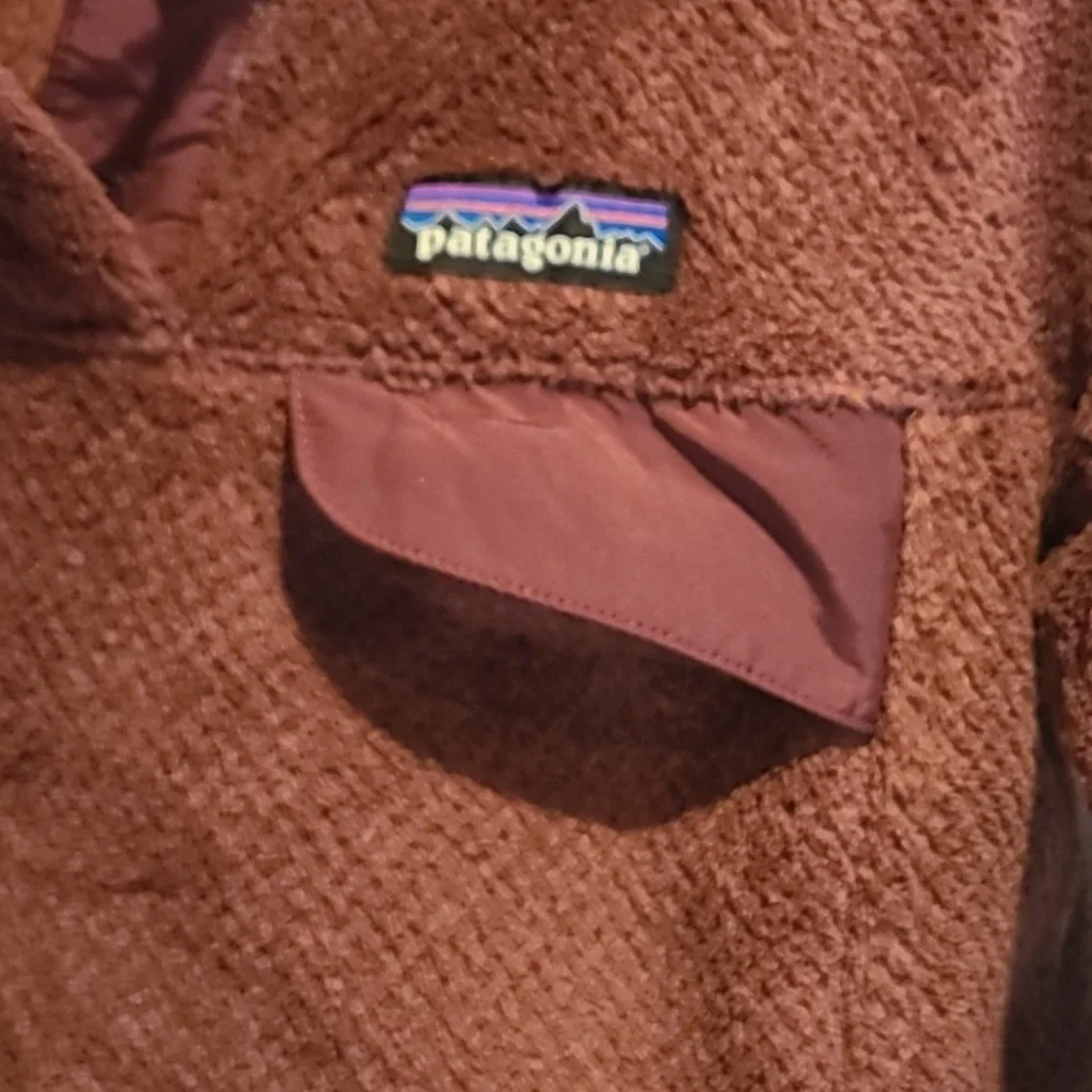 Patagonia Pullover Burgandy Polar Flece XS - Picture 4 of 11